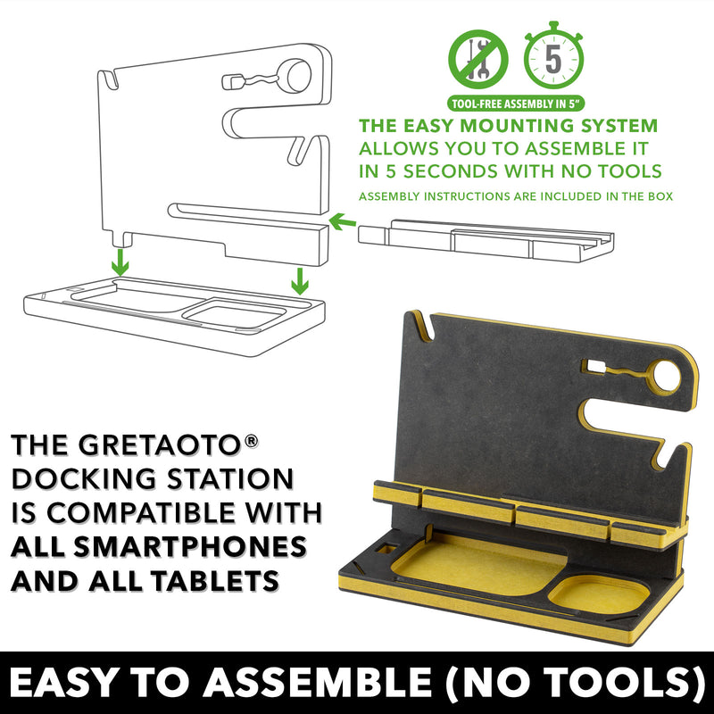 Black Wood Docking Station Gifts for Men