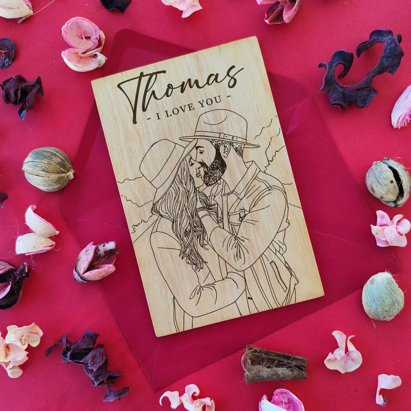 Custom Couple Portrait • Personalized Birthday Gift