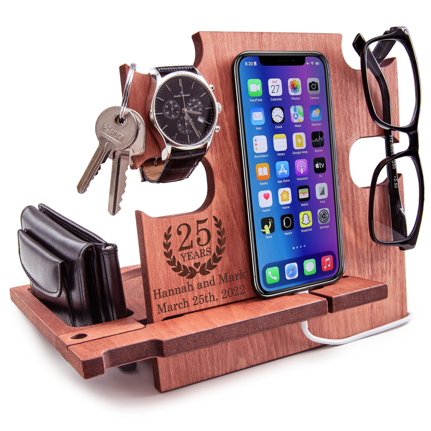 GRETAOTO Desk Organizer, Wooden Personalized Docking Station for Cell –  GRETAOTO Design