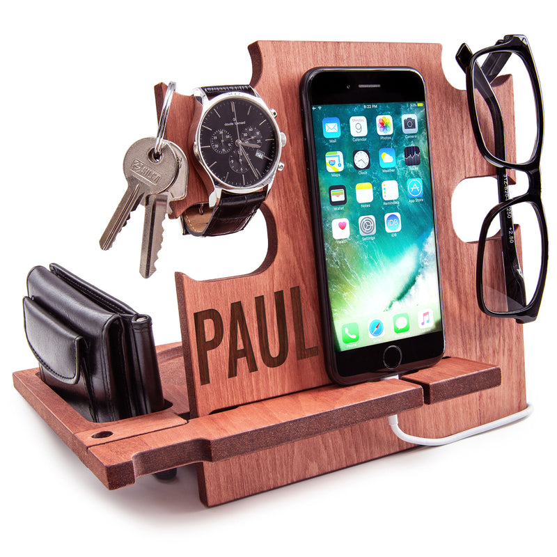 Best Gift for Him , Personalized Docking Station , 100% Italian Design