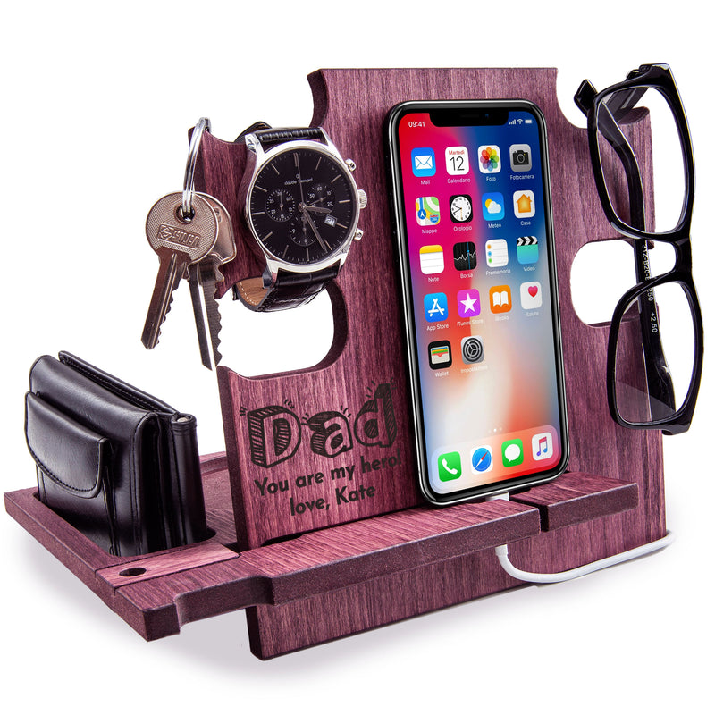 Best Gift for Dad Personalized Docking Station Handmade