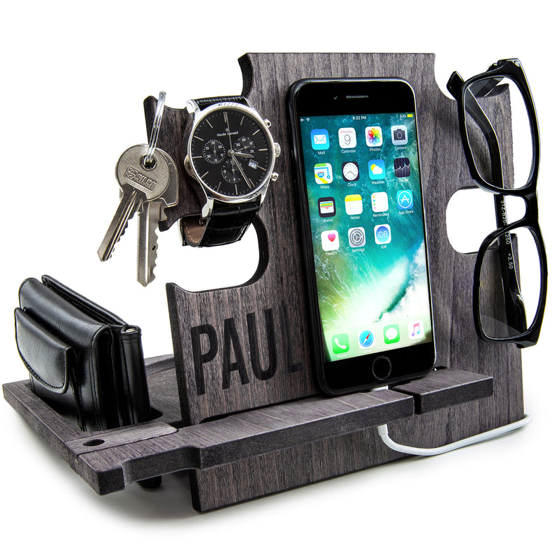 Best Gift for Him , Personalized Docking Station , 100% Italian Design