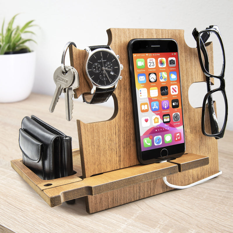 Best Gift for Dad - Personalized Docking Station - 100% Handmade