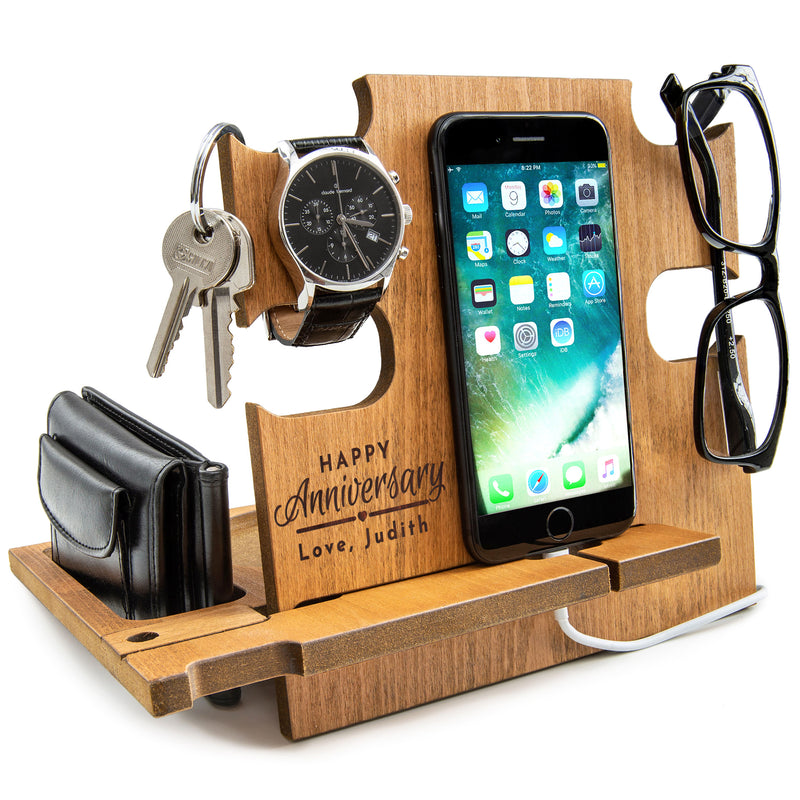 Unique Anniversary Gift For Men - Personalized Docking Station